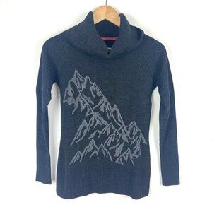 Krimson Klover Merino Wool Turtleneck Ski Sweater XS Mountain Novelty Base Layer